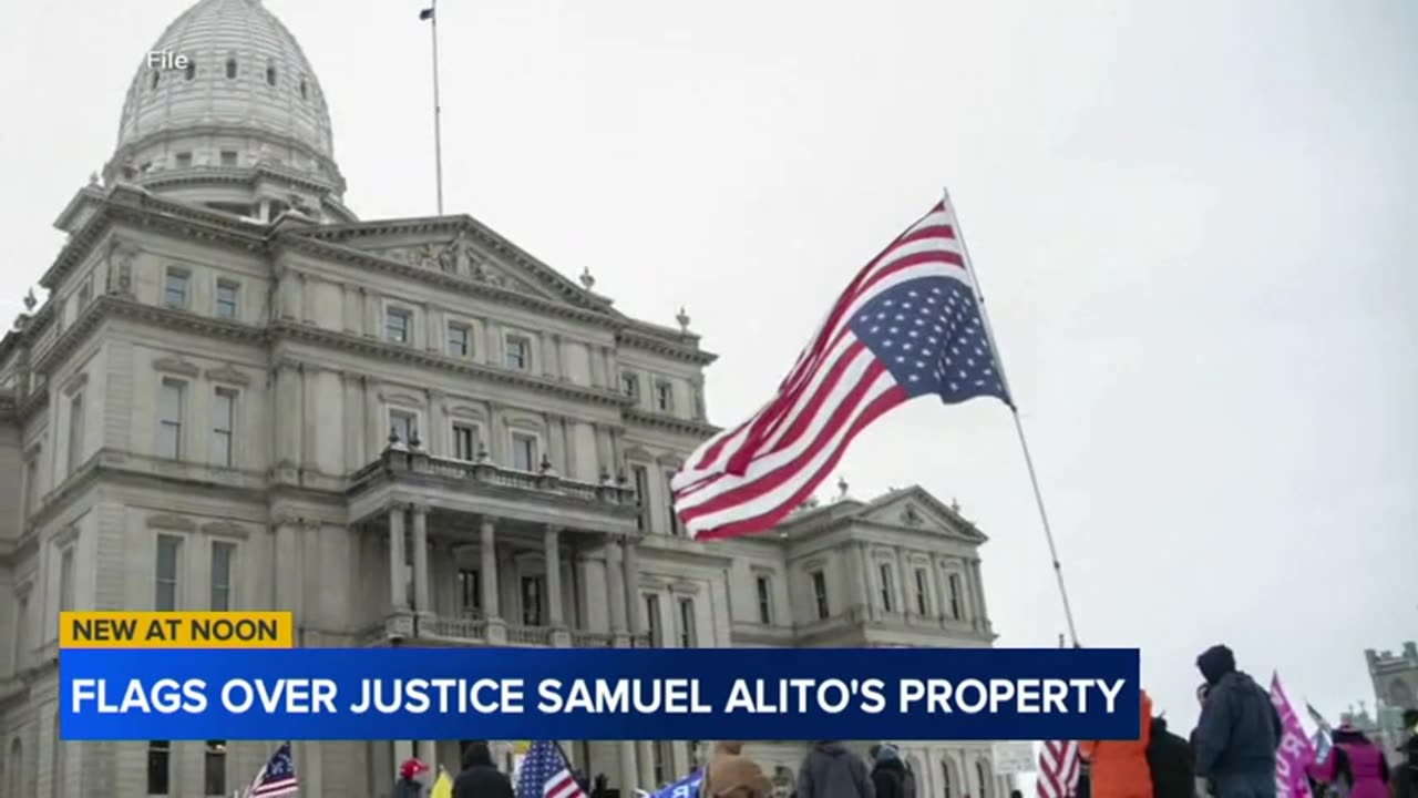 Second flag carried by Jan. 6 rioters displayed outside house owned by Justice Alito ABC News