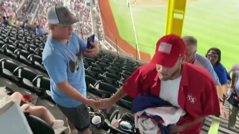 Security At Texas Rangers Game SILENCES Patriot