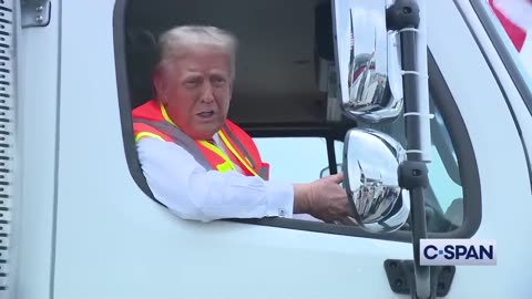 Proof Positive Trump is Rubber to Their Glue He Presides Over Presser from Garbage Truck