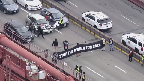 Protesters shut down the iconic San Francisco Golden Gate Bridge