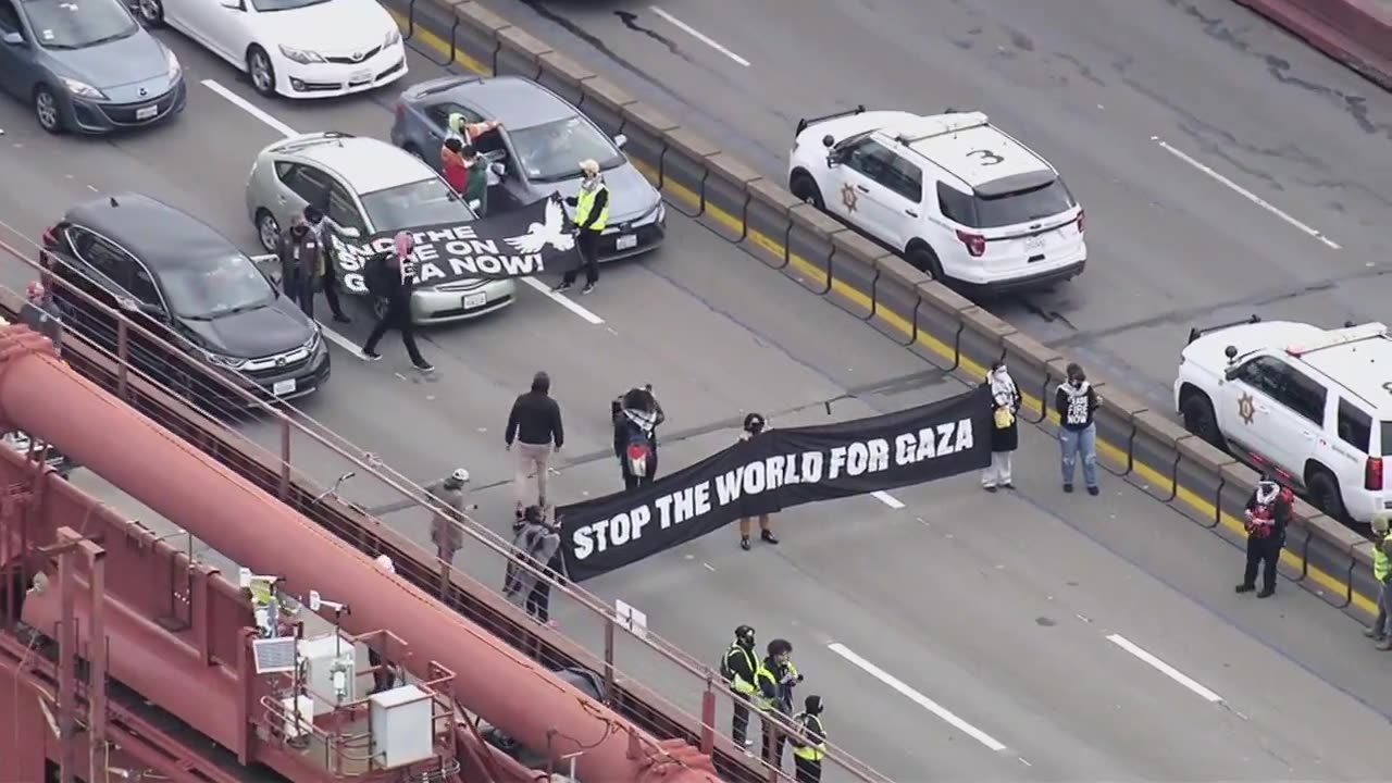 Protesters shut down the iconic San Francisco Golden Gate Bridge