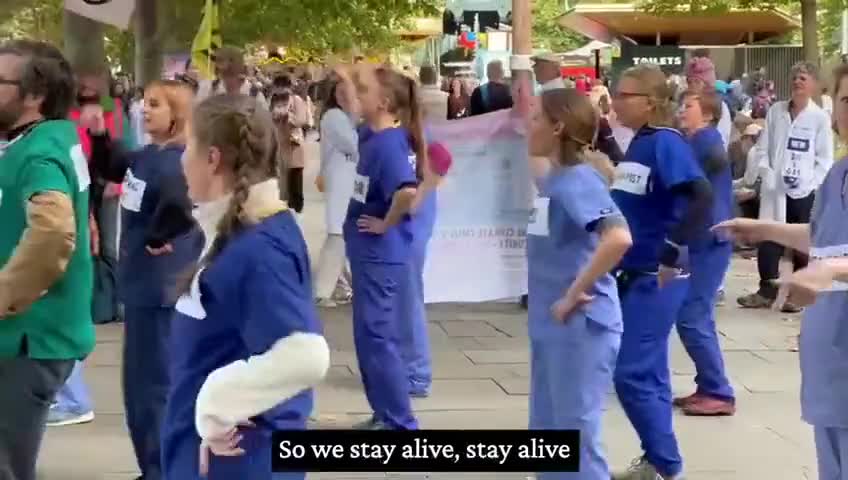 Doctors and Nurses Dancing for Climate Change Now