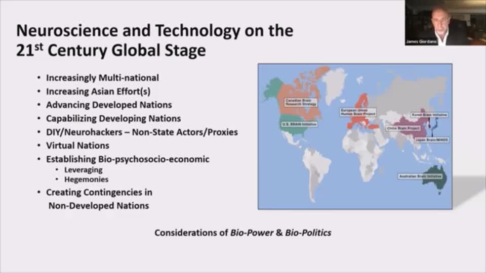 [2021] Dr. James Giordano: "Neuroweapons can Assess & Modify Thoughts, Influence Actions, Injure or Kill Groups, Individuals, or Populations"