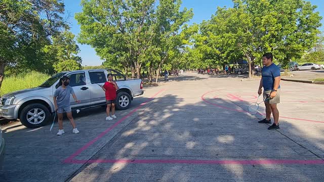 Badminton with our kids