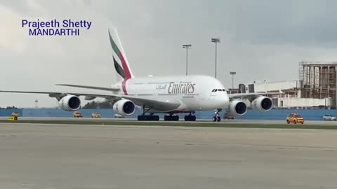 World largest airline EK A380 for the 1st time@ BANGALORE ✈️