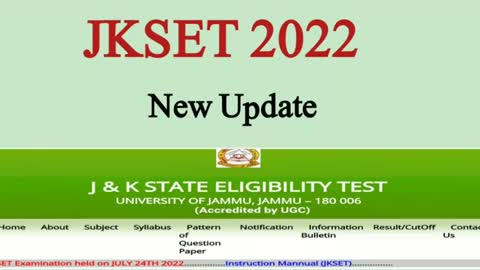 JKSET 2022 New Update | Jk State Eligibility Test 2022 Final Answer Key