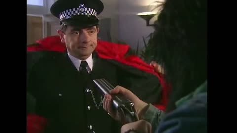 Mr Bean Bank Robbery Cop