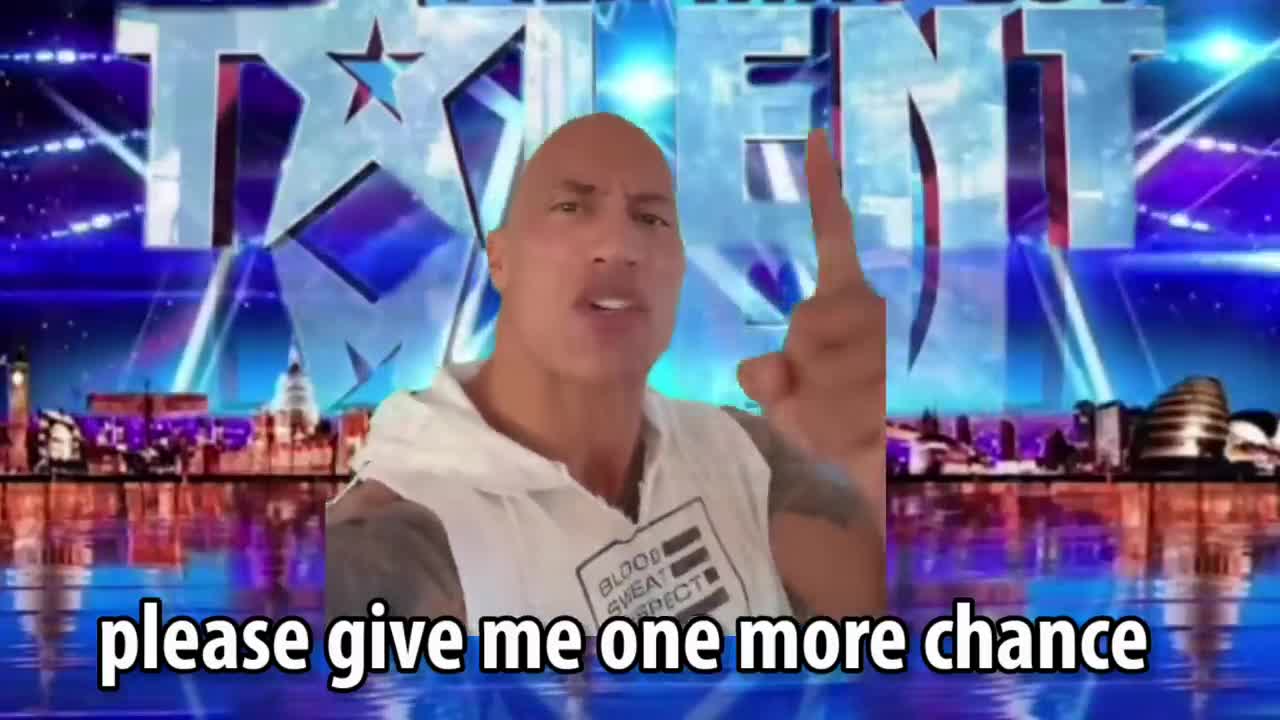 The rock funny dance