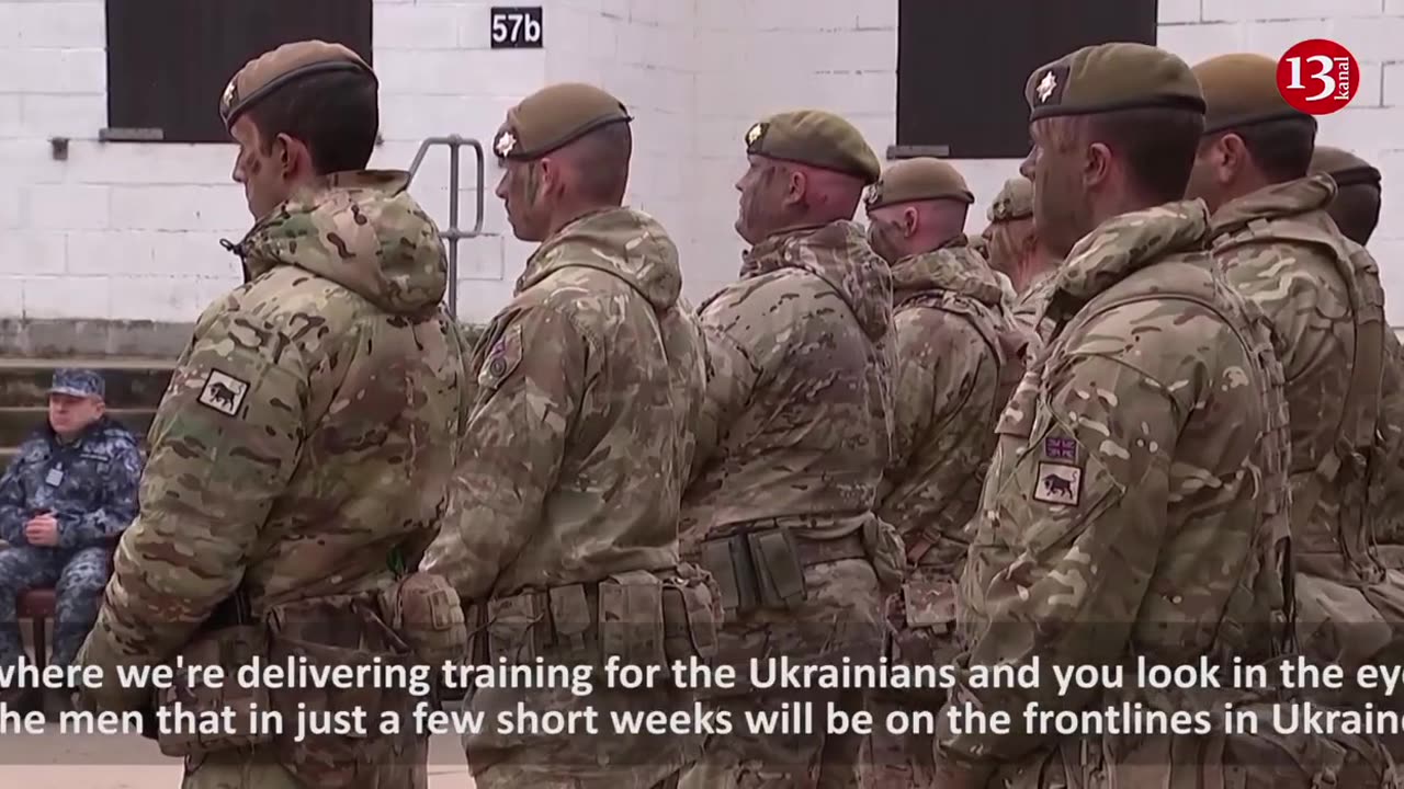 Ukrainian troops training in Britain mark one year since invasion of their country