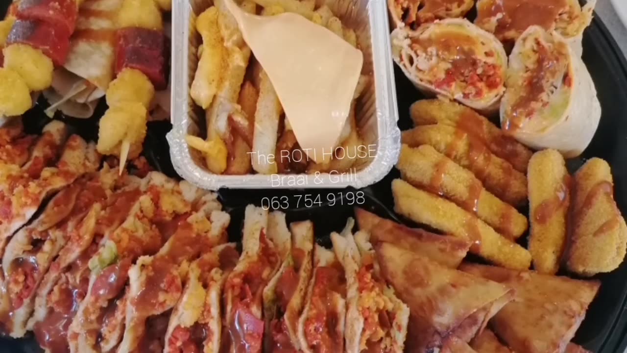 The ROTI HOUSE BRAAI & GRILL FOOD South Africa.