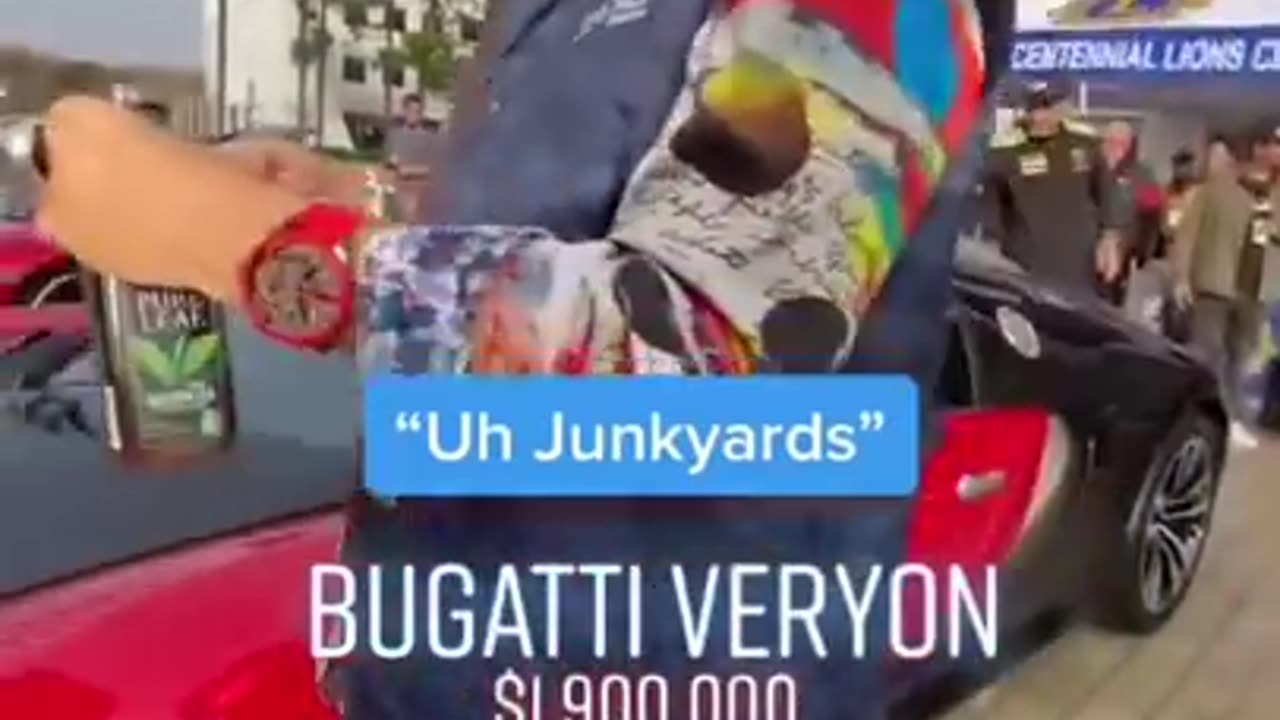 What do you do for a living Trash King Drives a Bugatti!