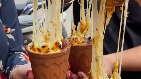 Biggest cheese pull | momos kullad pizza |food