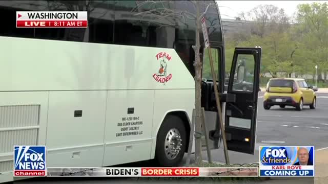 First Texas bus drops off migrants blocks from US Capitol in Washington, DC
