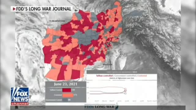 Map of the fall of Afghanistan