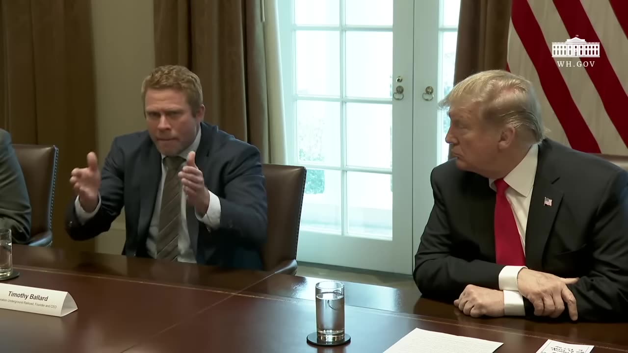 Trump Breaks When Tim Ballard Describes Human Trafficking At The Border! *SOUND OF FREEDOM*