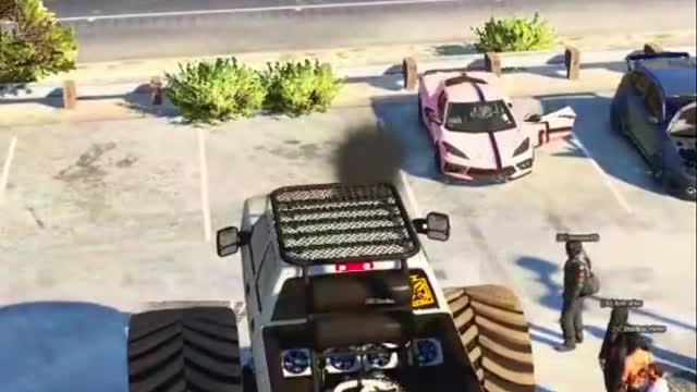 Monster Truck BLOWS UP Car Meet😂 - GTA 5 FiveM #Shorts #RiverSideRP