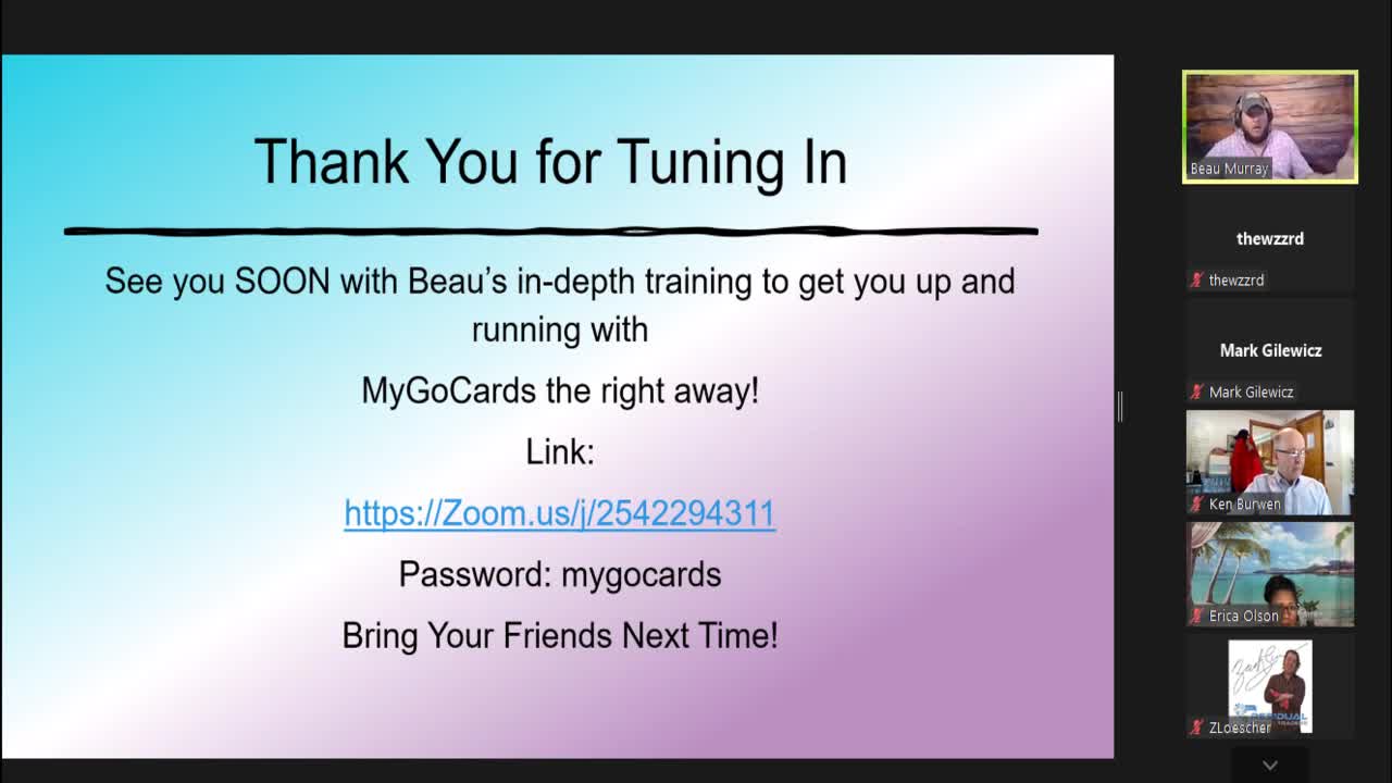 MyGoCards Training ~ 5/18/2022 (early)