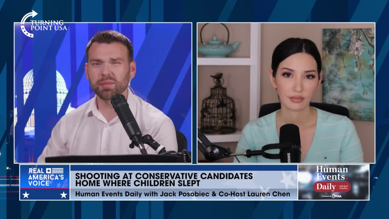 Jack Posobiec and Lauren Chen lament the lack of coverage of a shooting at a GOP candidates home.