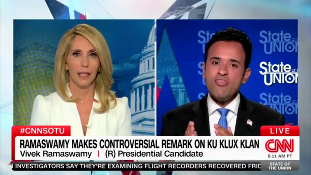 Republican presidential candidate Vivek Ramaswamy hit back at CNN's Dana Bash 🤣