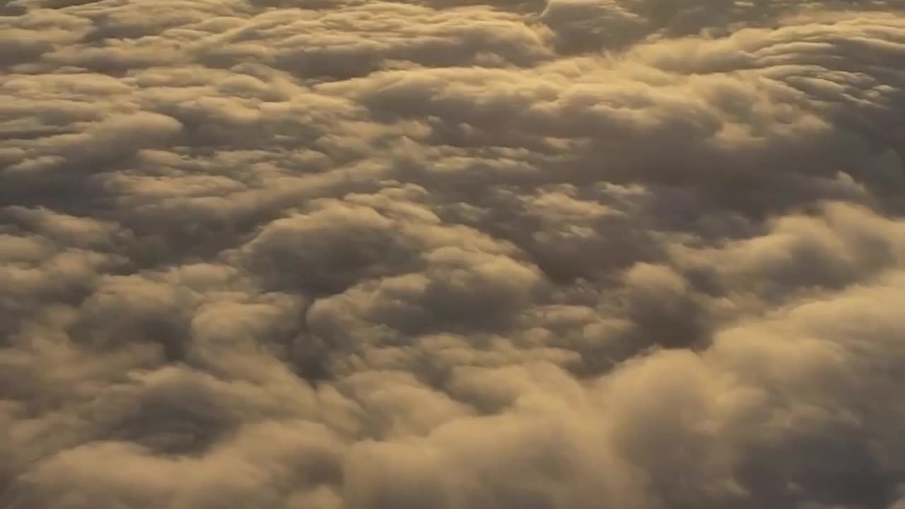 Sunset View From Airplane Window Amazing Video