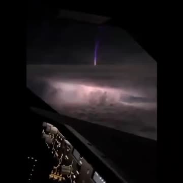 High altitude view of lightning