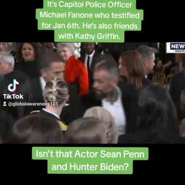Capitol Police Officer Michael Fanone with Hunter Biden.
