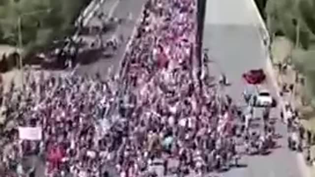 Canberra Protest Drone View