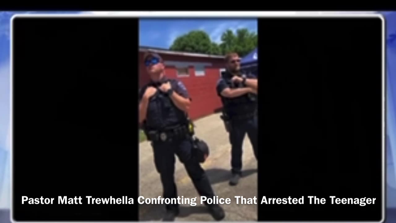 Pastor Confronting Police That Arrested The Teenager For Reading The Bible At LGBTQ Event