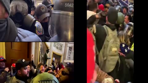 East Capitol Rotunda Door Fight ~3:18-3:19 pm - Jan 6th