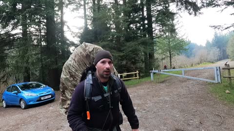 Ready to hike to home 2 miles to a wildcamp. GoPro