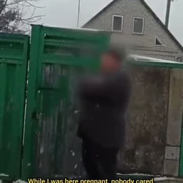 Ukraine soldier pressures civilian to abandon their home