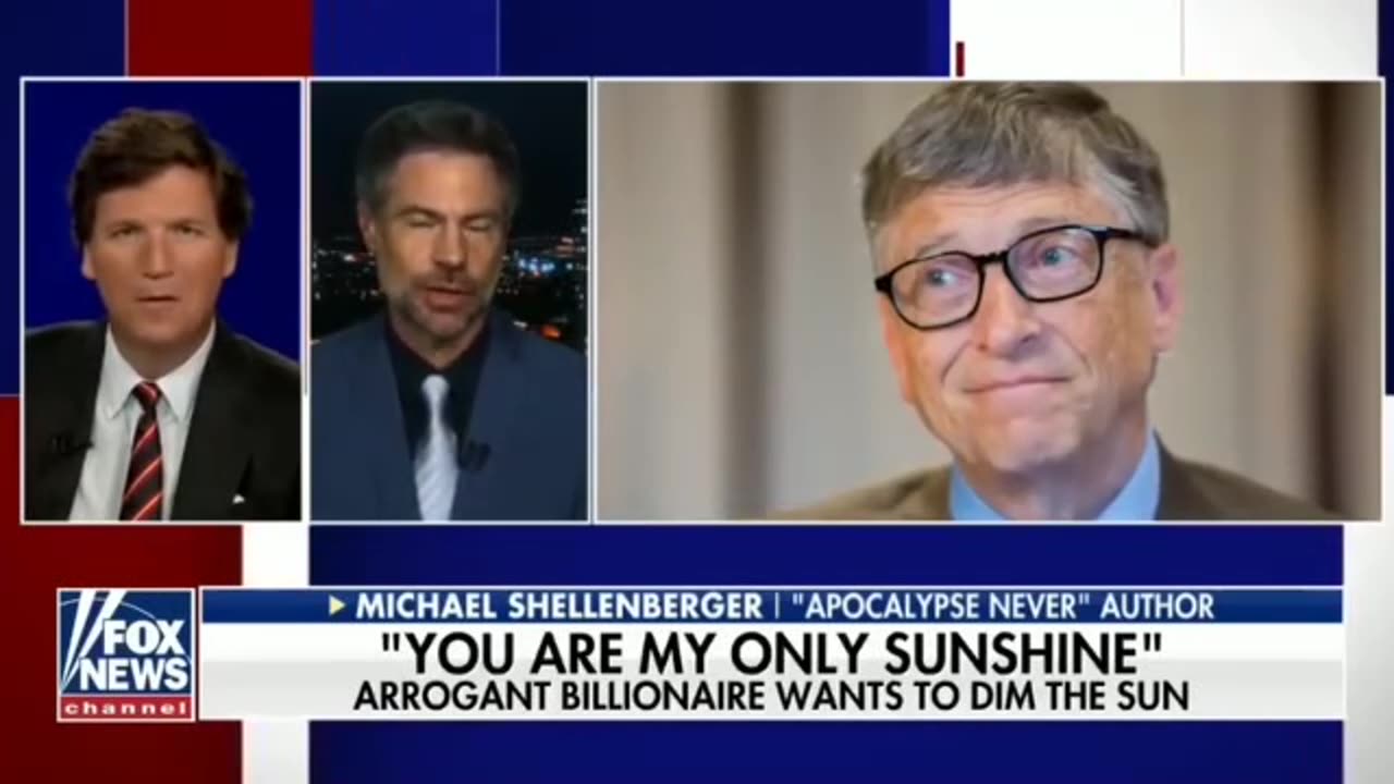 TUCKER CARLSON💜🏅EXPOSED BILL GATES CLIMATE CHANGE AGENDA☣️💨✈️🌥️