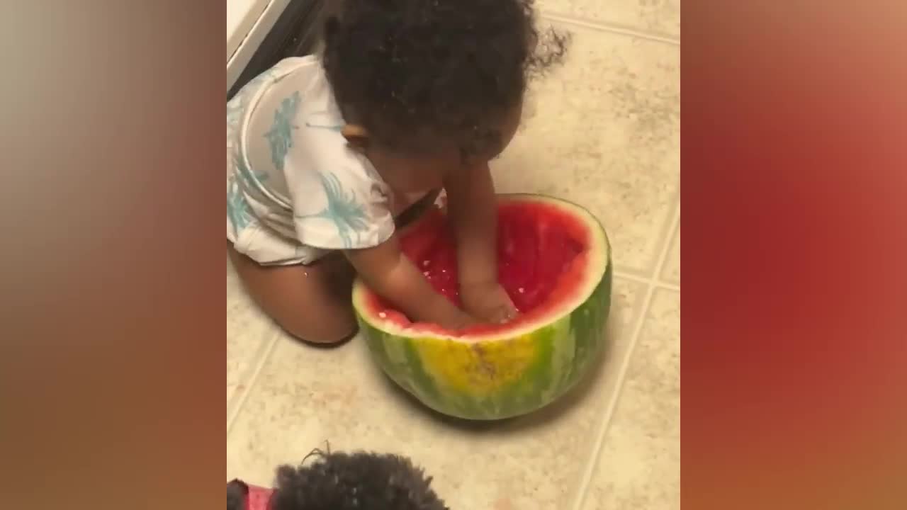 Try Not To Laugh : Baby Eating Fruit For The First Time | Funny baby video-10