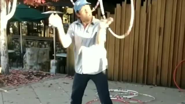 Two Hoop Tricks performed to Tim Macdonald, "snowflakes"