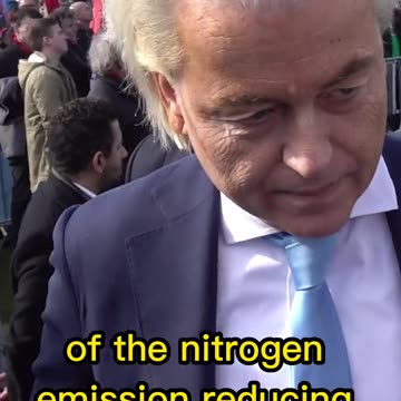 Geert Wilders at the Hague protest today tells Callum from rebel news