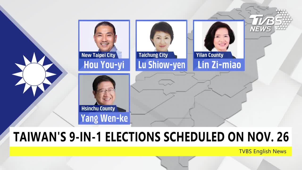 Taiwan's 9-in-1 elections scheduled on November 26
