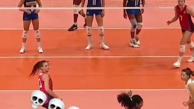 Trying to run away from your problem like… 🤣 #volleyballworld #funny #fail #volleyball