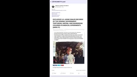 U.S. JUDGE SEALED EVIDENCE OF WAR CRIMES AND NAZI MEDICAL EXPERIMENTS ON CHILDREN BY FEDS & MILITARY