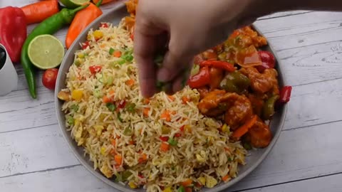 Chicken Manchurian With Egg Fried Rice By Recipes Of The World