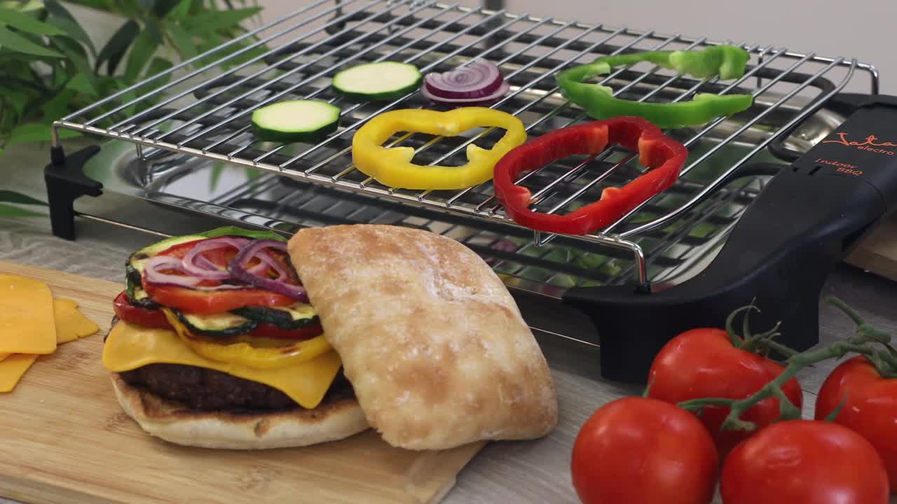 HAMBURGUESA con verduras a la barbacoa 🍔| Cocinatis