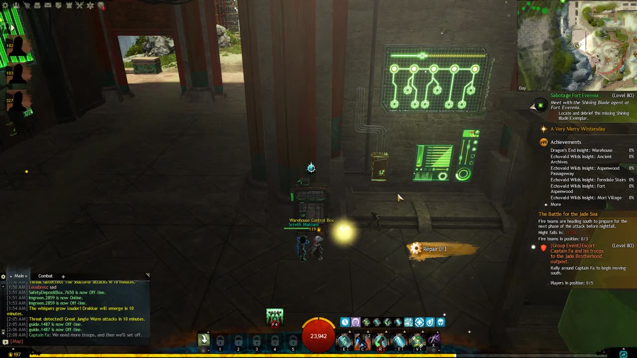 Gw2 - Dragon's End Warehouse Mastery Insight Location