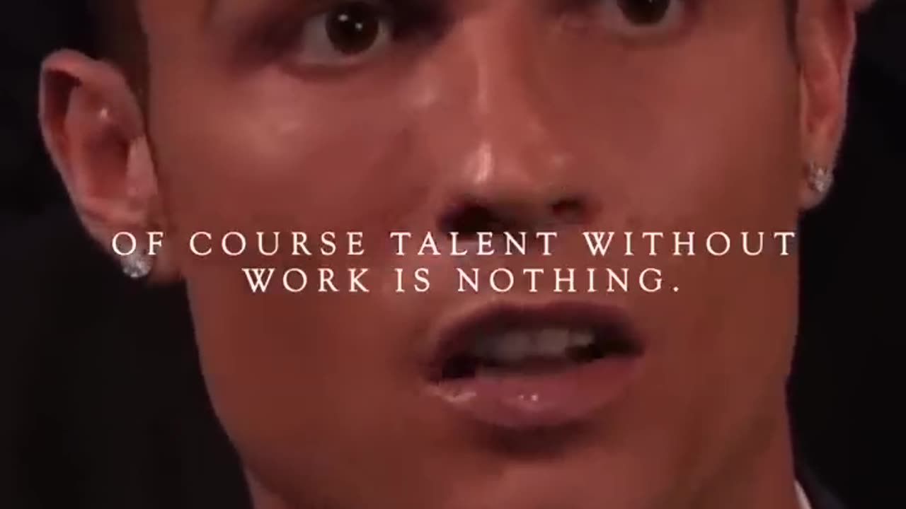 TALENT WITHOUT WORK IS NOTHING - Cristiano Ronaldo Motivational Speech