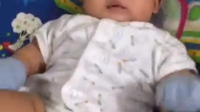 Harass cute baby with father - So lovely baby