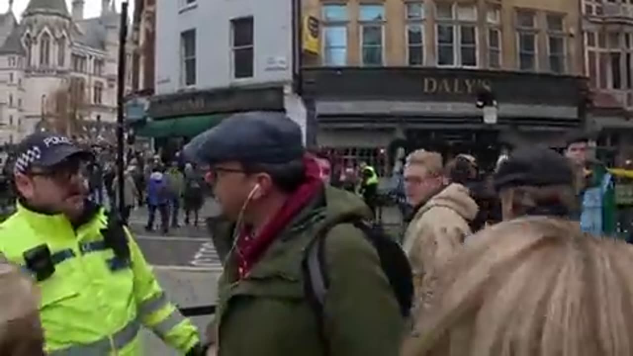 Tony Martin leader of the Nazi National Front allowed to be at the Jewish march to film it