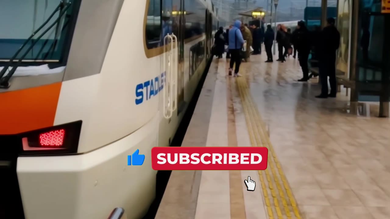 Train In Snow @ Baku Railway Station 🚉