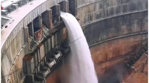 HNDROELECTRIC DAM DISCHARGES WATER