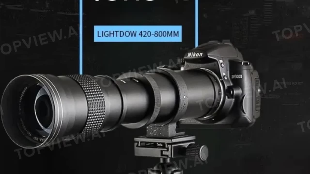 High-Quality Lightdow 420-800mm Telephoto Zoom Lens for Professional Photography".#viral.#trendig