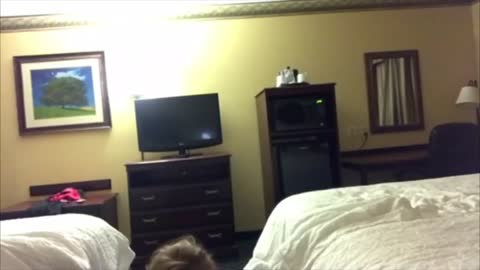 Person Attempts a Backflip off the Bed but Winds up Failing