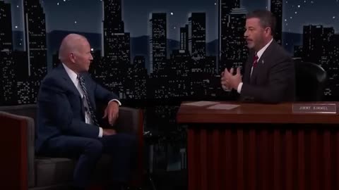 President Joe Biden Visits Jimmy Kimmel Live