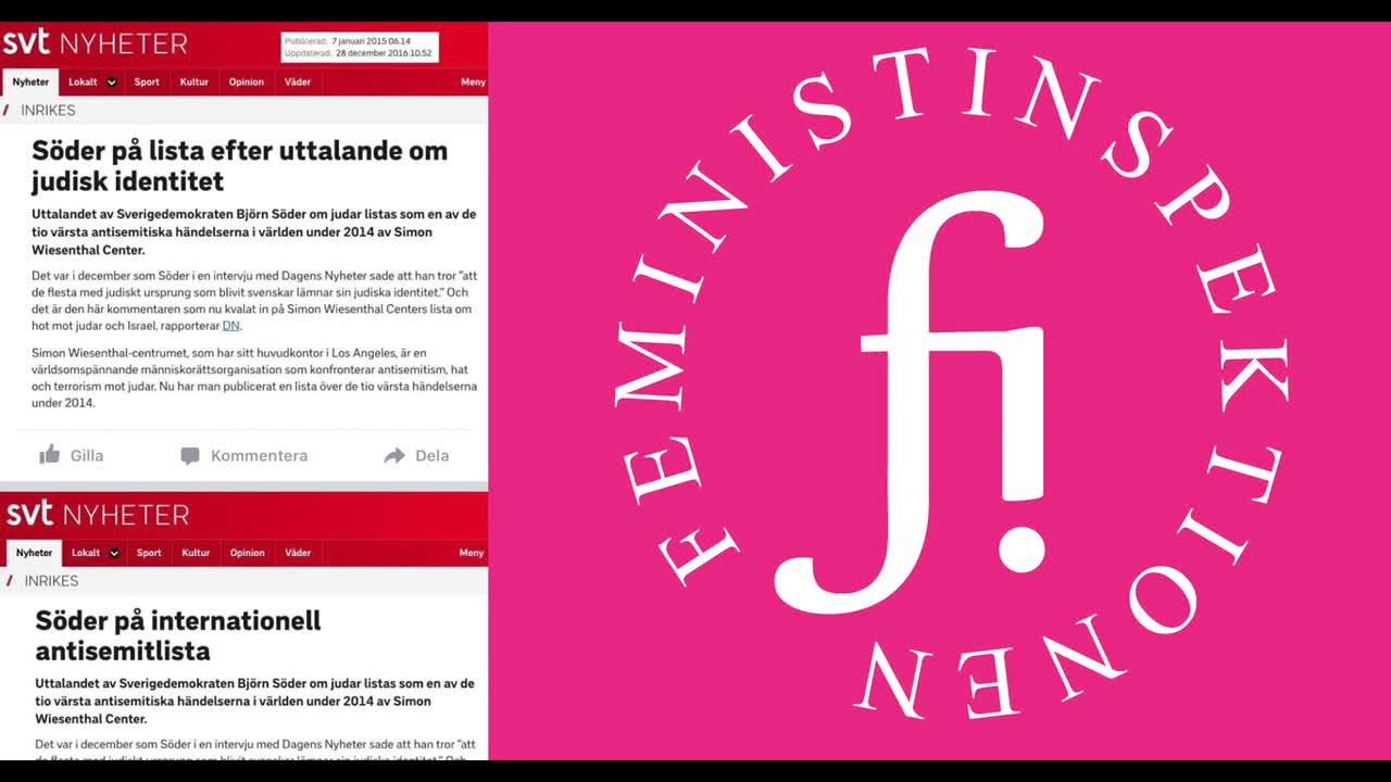 Antisemitisk lekstuga på SVT